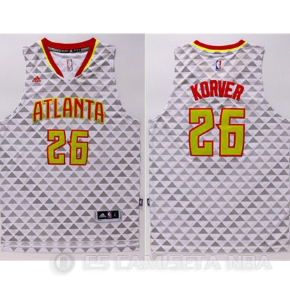 Camiseta Korver #26 Atlanta Hawks Blanco - Haga un click en la imagen para cerrar